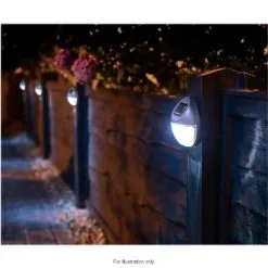 Mason & Jones - Solar Specialists Solar Powered Fence Light - Bronze -Garden Furniture Shop 286942 solar fence lights 1