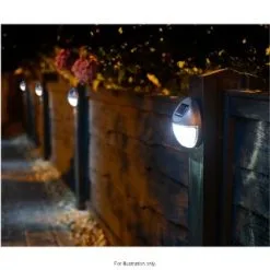 Mason & Jones - Solar Specialists Solar Powered Fence Lights 10pk Bronze - Cool White -Garden Furniture Shop 286942 solar fence lights 2 1