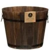 Mason & Jones - Gardening Specialists Large Burntwood Barrel Planter -Garden Furniture Shop 296999 large burntwood barrel planter