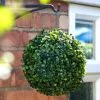 Mason & Jones - Solar Specialists Solar Powered Topiary Ball - White LED 28cm -Garden Furniture Shop 3069331 hanging topiary night11