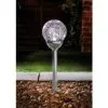 B&M Vegas XL Crackle Ball Post Lights 4pk - Chrome -Garden Furniture Shop 331186 signaturesolar 5 vegas crackle ball stake lights 2017 silver1