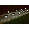 Mason & Jones - Solar Specialists Solar Powered Black Post Lights - White 8pk -Garden Furniture Shop 331191 solar post lights 9pk white1