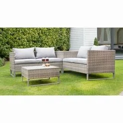 ALFRESCO LIVING St.Ives Luxury Corner Set 4pc -Garden Furniture Shop 331309 st.ives luxury corner set 2