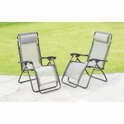 B&M Dakota Zero Gravity Relaxers - Grey 2pk