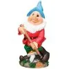 B&M Garden Gnome With Hoe -Garden Furniture Shop 331446 garden gnome with hoe1