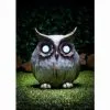 B&M Stone Effect Owl With Crystal Light Eyes -Garden Furniture Shop 331456 stone effect owl with crystal effectlight up eyes1