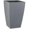 B&M Grey Rattan Effect Decorative Planter 45cm -Garden Furniture Shop 331789 sorrento ratan effect decorative planter 2