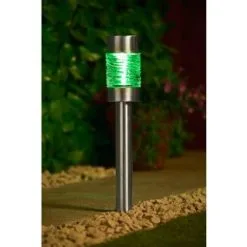 B&M Sicily XL Solar Post Lights 3pk -Garden Furniture Shop 341969 sicily 3pk xl post lights green1
