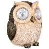 B&M Solar Resin Owl With Crystal Eyes - Brown -Garden Furniture Shop 342059 crystal eyes owl brown