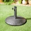 B&M Sorrento Rattan Effect Parasol Base -Garden Furniture Shop 353340 rattan effect parasol base