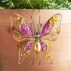 B&M Glitter Plant Pot Hook - Pink Butterfly -Garden Furniture Shop 353658 glitter butterfly pink
