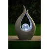 Mason & Jones - Gardening Specialists Garden Sculpture With Solar Crackle Ball -Garden Furniture Shop 353674 garden sculpture with solar crackle ball grey