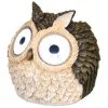B&M Solar Owl With Light Up Eyes 10cm - Brown -Garden Furniture Shop 353676 owl with light up big eyes brown