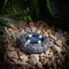 Mason & Jones - Solar Specialists Stone Effect Ground Solar Light - Dark Grey -Garden Furniture Shop 353822 solar gravel ground lights 2