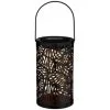 Mason & Jones - Solar Specialists Tropical Cutout Solar Lantern - Black -Garden Furniture Shop 353884 black tropical cut out lantern
