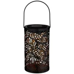 Mason & Jones - Solar Specialists Tropical Cutout Solar Lantern - Black