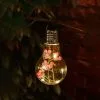 Mason & Jones - Solar Specialists Floral Solar Hanging Bulbs - Pink Flower -Garden Furniture Shop 366424 floral solar hanging bulbs pink flower