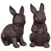 B&M Garden Rabbit Ornaments 2pk - Cast Iron Effect -Garden Furniture Shop 366608 2pk rabbit garden ornaments iron effect