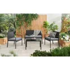 ALFRESCO LIVING Bali Rattan Patio Set 4pc