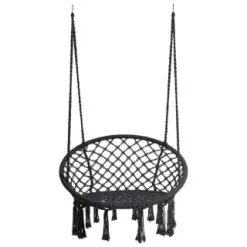 B&M Vancouver Hanging Chair - Black -Garden Furniture Shop 366698 vancouver black hanging chair 31