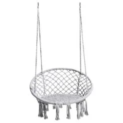 B&M Dakota Hanging Chair - Grey -Garden Furniture Shop 366706 dakota grey hanging chair 31