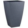 B&M Rattan Effect Planter - Grey -Garden Furniture Shop 369863 55cm grey rattan effect planter