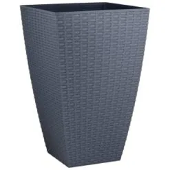 B&M Rattan Effect Planter - Grey