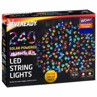 Eveready Solar Powered LED String Lights 240pk - Multicolour 4 Eveready Solar Powered LED String Lights 240pk - Multicolour - Image 2