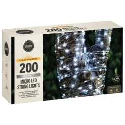 Mason & Jones - Solar Specialists Solar Powered Micro LED Lights 200pk - Cool White -Garden Furniture Shop 379228 200 solar powered micro led string lights cool white 3