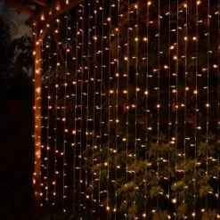 Mason & Jones - Solar Specialists Solar Powered LED Curtain 180cm - 266 Warm White Lights