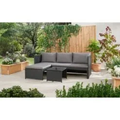 ALFRESCO LIVING Bali Reversible Rattan Effect Corner Sofa Set -Garden Furniture Shop 379297 379461 bali reversible rattan corner set