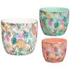 B&M Superbloom Sun Ceramic Plant Pots 3pk - Floral -Garden Furniture Shop 379332 3pk superbloom ceramic plant pots floral