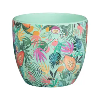 B&M Superbloom Sun Ceramic Plant Pots 3pk - Floral 5 B&M Superbloom Sun Ceramic Plant Pots 3pk - Floral - Image 3