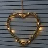 Mason & Jones - Solar Specialists Solar Powered Wicker Heart - White LED