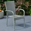 ALFRESCO LIVING Sorrento Rattan Effect Stacking Chair -Garden Furniture Shop 379350 sorrento rattan effect stacking chair