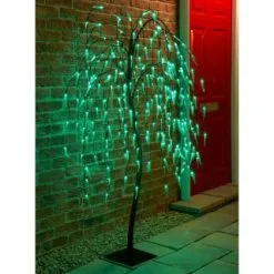 Mason & Jones - Solar Specialists Solar Powered Weeping Willow Tree - Green LED 240 5ft