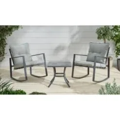 ALFRESCO LIVING Madison Premium Rocking Bistro Set 3pc