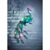 Mason & Jones - Solar Specialists Solar Powered Metal Peacock Wall Art -Garden Furniture Shop 379434 solar powered metal peacock wall art multi colour micro leds