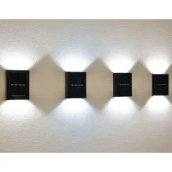 Mason & Jones - Solar Specialists Solar Powered Up/Down Wall Light - White LED 4pk