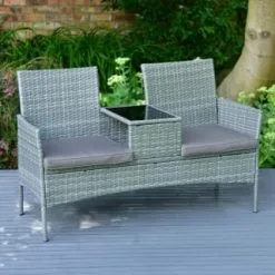 ALFRESCO LIVING Sorrento Rattan Effect Tete-a-Tete