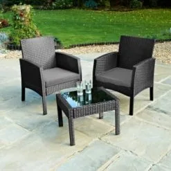 ALFRESCO LIVING Bali Armchair Bistro Set 3pc