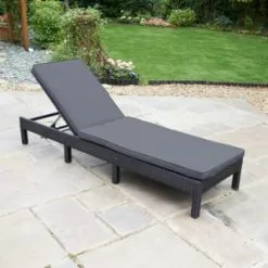 ALFRESCO LIVING Bali Multi Position Lounger - Black