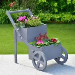 Mason & Jones - Gardening Specialists Wooden Market Stall Planter - Grey