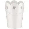 B&M Heart Tin Decorative Planter - Cream -Garden Furniture Shop 379762 simply garden small heart tin planter white