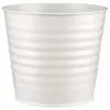 B&M Ribbed Matt Tin Planter - Cream -Garden Furniture Shop 379770 simply garden ribbed tin planter white