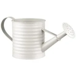 B&M Ribbed Matt Watering Can - Cream