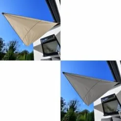 ALFRESCO LIVING Sail Shade 3m - Cream -Garden Furniture Shop 379775 379776 3m sun shelter 3m main