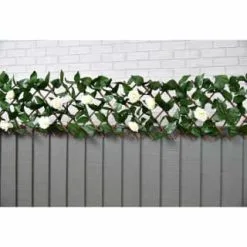 Mason & Jones - Gardening Specialists Expanding Artificial Rose & Leaf Trellis 180 X 30cm