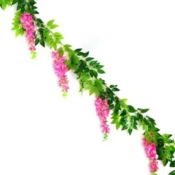 B&M Artificial Wisteria Garland 180cm - Pink -Garden Furniture Shop 379981 180cm artificial wisteria garland pink