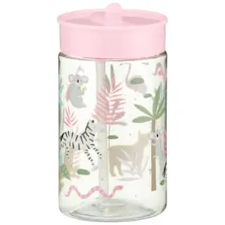B&M Little Safari Kids Cup With Straw Lid - Pink 4 B&M Little Safari Kids Cup With Straw Lid - Pink - Image 2